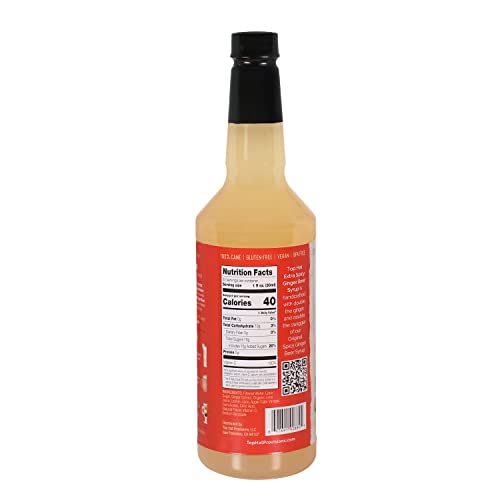 Top Hat Extra Spicy Ginger Beer Syrup - Moscow Mule Mix - Ginger Citrus Soda Concentrate - Makes 6 Quarts Of Ginger Beer At Home - Compatible With Sodastream - Single 32Oz Bottle #TOP1
