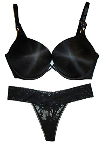 Victoria's Secret Bombshell Plunge Bra Set(38DD) with X-Large Thong