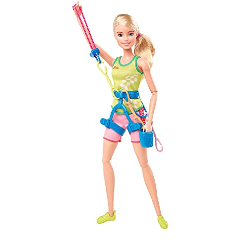 Barbie Olimpíadas, muñeca Deportista Escalada, Regalo para niñas y niños 3 9 años (Mattel GJL75)