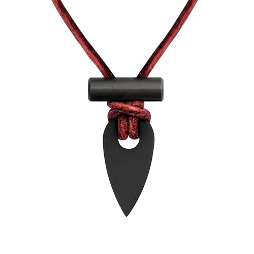 Spark Necklace - Functional & Stylish Fire Starter Necklace Made In USA Zirconia & Ferrocerium Pendant Firestarter Tool on Leather Cord Survival Flint & Steel for Everyday Carry Men & Women Black