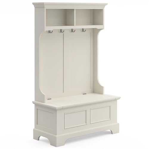 Homestyles Naples Off-White Hall Tree; 64""H
