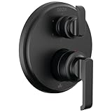 Delta Faucet Tetra 14 Series Matte Black 6-Setting Integrated Diverter Valve Trim Kit, Black Diverter Valve Trim Kit, Shower Trim Kit, Matte Black T24989-BL (Valve Not Included)