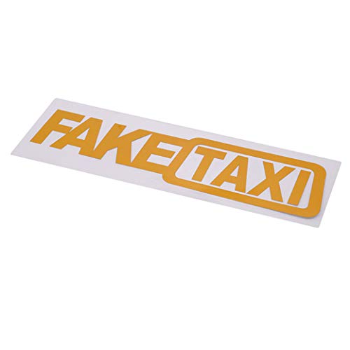 Rurah Car Sticker Fake Taxi Car Decal Stickers Funny Window Decals,Yellow