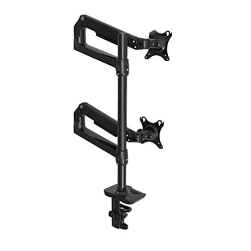 Soporte de monitor de aluminio con brazo de resorte mecánico y pantalla LCD DL-8012D-II Negro