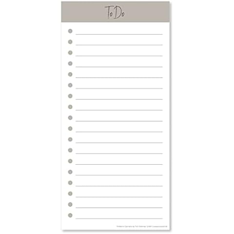 To Do Block DIN lang | 50 Blatt zum Abreißen | 21 x 9,9 cm | wahlweise magnetisch | ToDo-Listen zum Abhaken | Schlichter Planer für Alltag oder Büro | Notizblock, Tagesplaner (1 Stück) Cover
