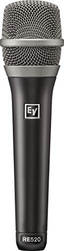 Electro Voice RE520 - Micrófono para cantantes, tipo de transmisión: cable con bolsa, incluye abrazadera
