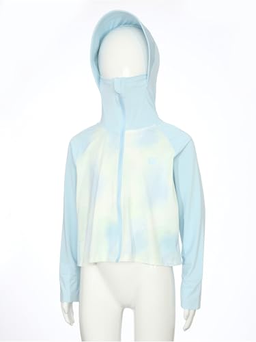 Kids Boys Girls Outdoor Upf Hoodie Sun Protection Top Gradient Color High Neck Outerwear4