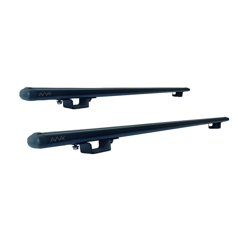Away Crossbars - 1 Set of Aluminium Alloy Crossbars for Flat Roofs/No Raised Rails | Oval Aerodynamic Shape | Black Powder Coated-image-35