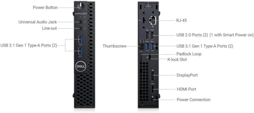 Image of Dell Optiplex 3070 Micro PC | Windows 11 Pro | Intel i5-9500 | 16GB RAM + 500GB SSD | 5G WiFi + BT | Mini Desktop Computer (Renewed)
