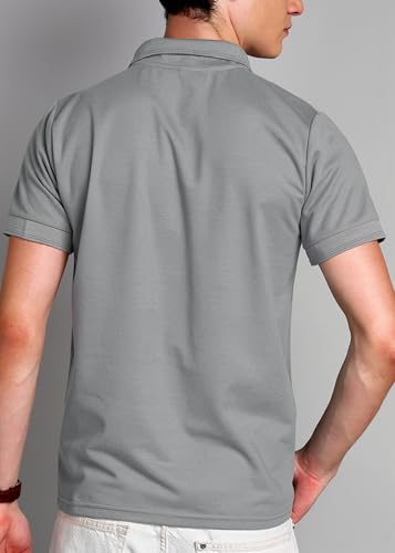 Image of INKKR Men's Combo Polo Neck Cotton Blend Solid T-Shirt (Pack of 2)