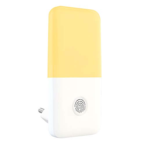 Preisvergleich Produktbild Babyliya Steckdose LED Nachtlicht mit Dämmerungssensor, Energieeffizient Warmweiß Lampe mit Einstellbarer Helligkeit für Mitternacht Bequemlichkeit, Schlafzimmer, Kinderzimmer, Flur, Treppe, 1 Stück