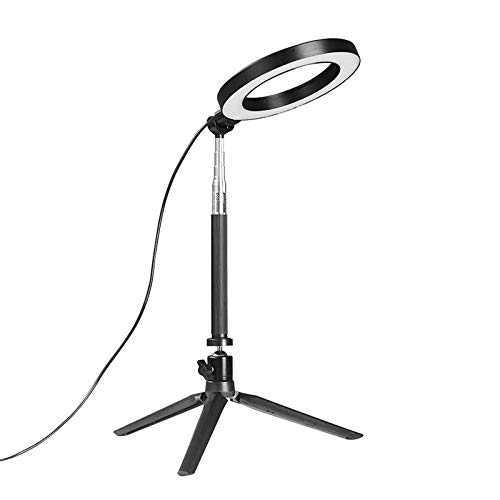 XiaoMall Yingnuo Dimmable 3500-5500k Selfie Studio Live Video Ring Light With Phone Holder Selfie Stick Black