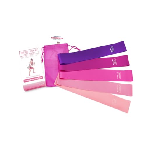 LAPYAPPE 5Piezas Banda Elástica De Resistencia De Gradiente Banda De Tensión De Látex para Entrenamiento Casa y Aire para Fitness y Rehabilitación