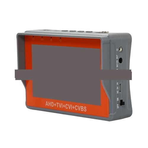Monitor de prueba CCTV, CCTV Tester IV5 8MP 12V1A AHD TVI CVI 5'' Monitor Security PTZ Support Video Signal CVBS Testing Portable,Mini herramienta de prueba de monitor portátil