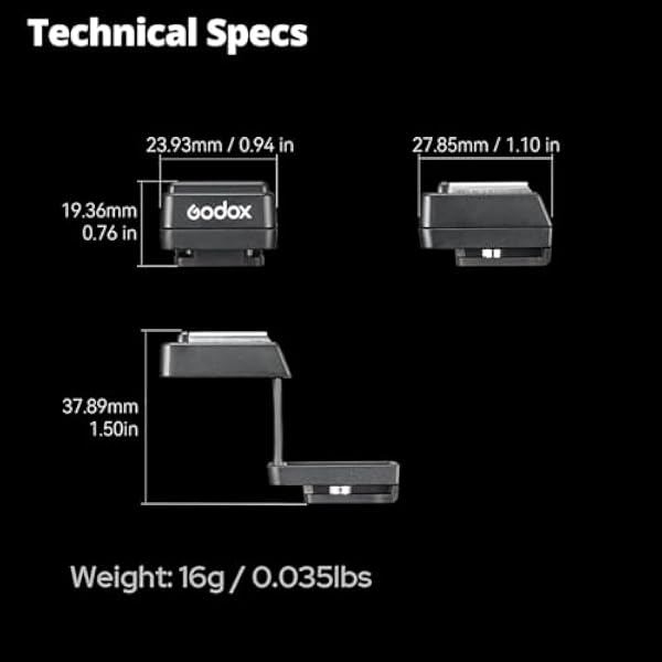 Godox TR TTL Hot Shoe Height Increasing Seat совместим с TTL C S N F O автоматической вспышкой и высокоскоростной синхронизацией подходит для вспышек Godox весом менее 300 г совместим с Fuji .