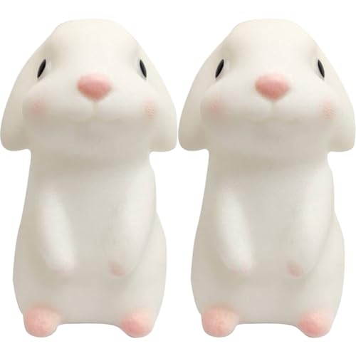 Hoement 2個 幼児用ナイトライト うさぎ保育園ライト 寝室用ランプ Usbポートとコンセント付きランプ 子供の寝室の常夜灯 ベッドサイド保育園ランプ 子供用ナイトランプ 子供たち ビニール