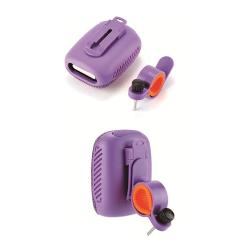 Pomya Bike Bluetooth Speaker, IPX5 Water Proof Wireless Speaker with FM Radio, Portable Handlebar, USB Rechargeable for Cycling (Purple)