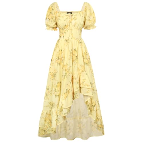 Image of Scarlet Darkness Corset Dresses for Women Summer 2026 Floral Wedding Guest Chiffon Sundress