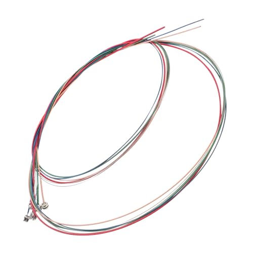 BESPORTBLE 6pcs Folk Guitar Strings Durable Replacement Strings for Acoustic and Electric Guitars Enhanced Playing Experience