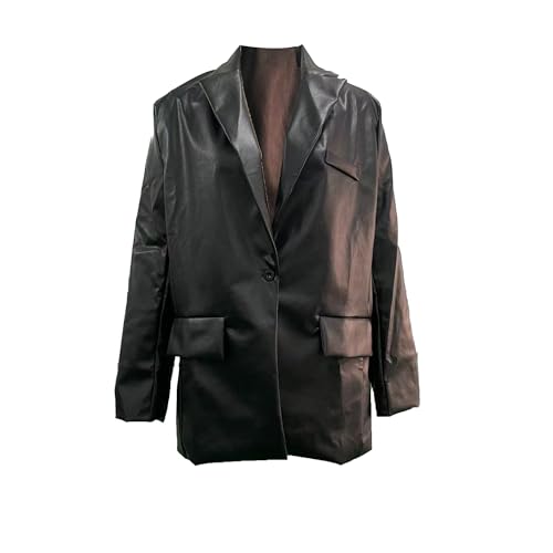 Manteau d'extérieur décontracté en similicuir pour sublimer vos tenues