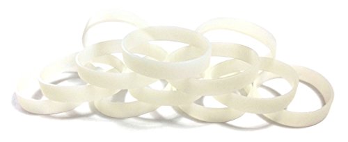 Image of TheAwristocrat 1 Dozen (12) Multi-Pack Blank Rubber Wristbands Silicone Bracelets - Select from a Variety of Colors