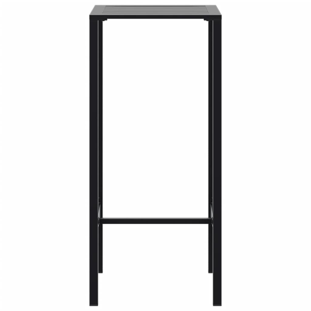 Fengshui Stolik barowy czarny 50 x 50 x 110 cm stal malowana proszkowo