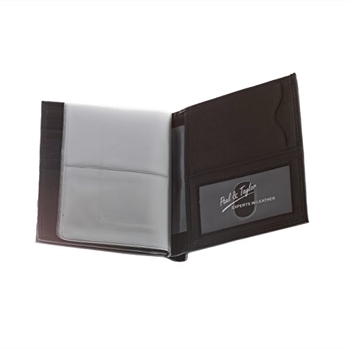 Paul & Taylor Black Leather Hipster Center Flap Bifold Wallet4