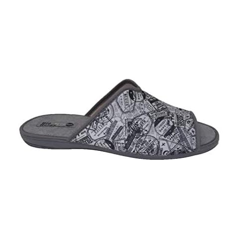 COSDAM Zapatilla de estar por casa Hombre, Empeine Lona, Gris, Talla 47 Cover