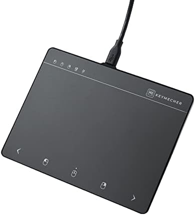 KEYMECHER Mano Multi-Gesture Wired Trackpad for Windows 7, 10 and 11, USB Slim Touchpad Mouse for Computer, Notebook, PC, and Laptop (Black, Windows Precision Touchpad)