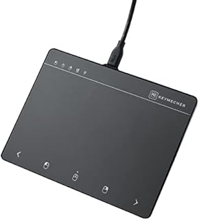 Keymecher Mano Multi-Gesture Wired Trackpad for Windows 7 Windows 10 and Windows 11, USB Slim Touchpad Mouse for Computer, Notebook, PC, and Laptop (Plastic Black, Support Windows Precision Touchpad)