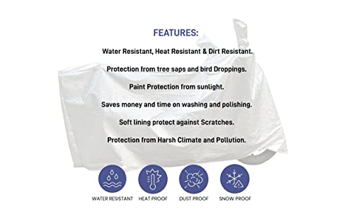 Image of Hunter 350 Bike Cover - Dustproof - UV Protection - Premium Waterproof Bike Cover Shine Silver