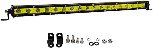 Willpower Barre LED 44'' 112CM 120W Rampe LED Rangée Unique 12V 24V IP67 Bar Feux Antibrouillard Barres Lumineuse pour 4x4 Voiture Camion Tracteur Quad Bateau, 6000K Blanc