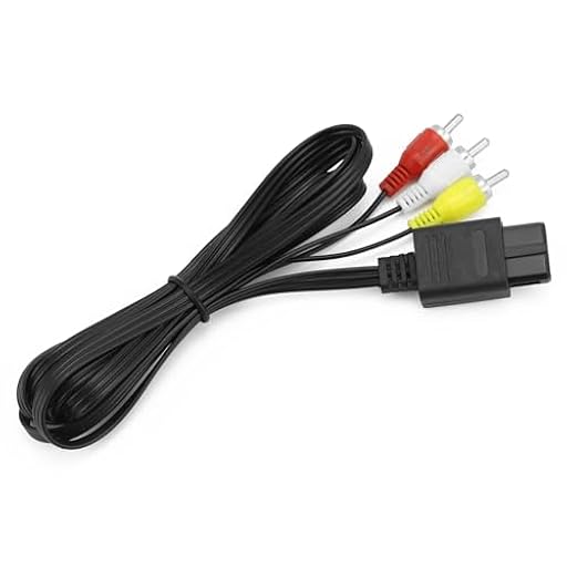 QWORK® Cable de vídeo, cable AV RCA de audio y vídeo estéreo, compatible con N64, SNES, GC | Ya disponible en tu tienda friki favorita! En mundofriki.es!