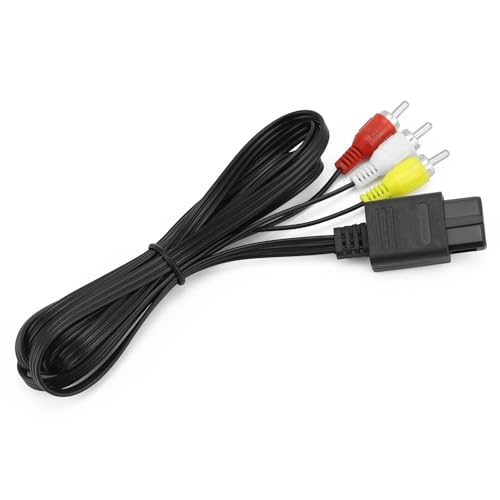 QWORK® Videokabel, Stereo Audio Video AV RCA Kabel, Kompatibel mit N64, SNES, GC