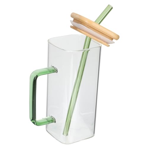 COLLBATH Elegant Insulated Glass Cups Lids Cold Beverage Cups Multi-function Water Glass for Party Home Drinking Supply