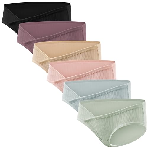 HBselect 6 Pezzi Mutandine per Gestante, Mutande Donna Cotone a