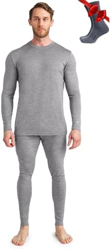 Merino.tech Merino Wool Base Layer Mens Set - Heavyweight, Midwei...