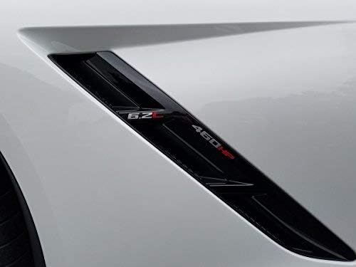ZIC Corvette C7 6.2L and 460 HP Vinyl Decals for Side Vent - Red and Silver (1 Pair/one Side)