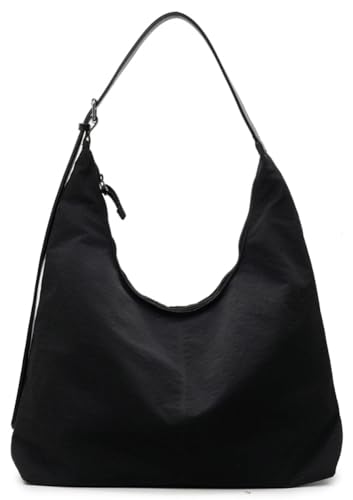Image of Slouchy Nylon Tote Bag Women Trendy Crossbody Purse Underarm Shoulder Hobo Bags Satchel College Travel Tote Handbag 2025