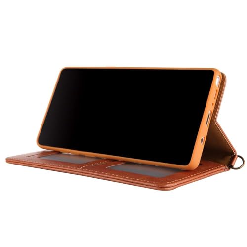 Image of ClickCase for Oppo Reno 14 5G Flipper Series Leather Wallet Flip Case Kick Stand with Magnetic Closure Flip Cover for Oppo Reno 14 5G (Blue)