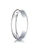 Men's 10k White Gold Traditional Plain Wedding Band (4 mm)