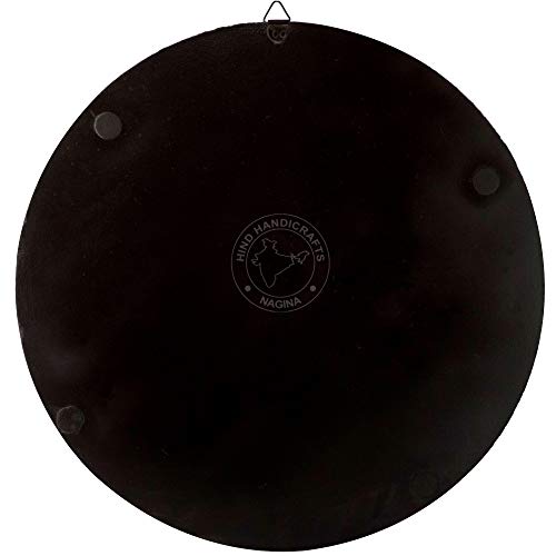 Image of Round Wall Mirror - Round Mirror, Rustic Accent Mirror for Bathroom, Entry, Dining Room, & Living Room. Metal Round Mirror for Wall (Turquoise 1, 12 inch x 12 inch)
