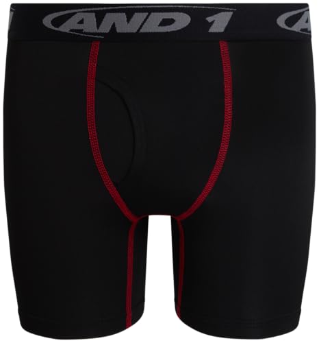 AND1 Boys Boxer Briefs - 8 Pack Performance Boys Underwear Boxer Briefs with Functional Fly Pouch, 5" Inseam (Size: 6-18)4