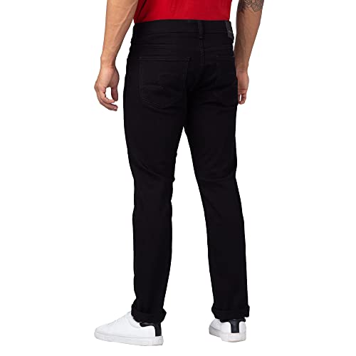 Image of Spykar Men Mid Rise Cotton Regular Fit Narrow Length Jeans (Rover)