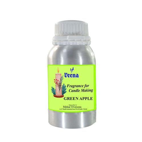 Image of Veena Green Apple Fragrance Oil,Essential oil for Candle Making, Soap Making, Slime, Diffusers, Home and Crafts 100 gm