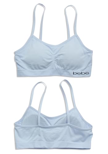 bebe Girls Bras - 6 Pack Lightweight Seamless Training Bra for Girls with Removable Pads Tag Free Bras for Teens (S-L)4