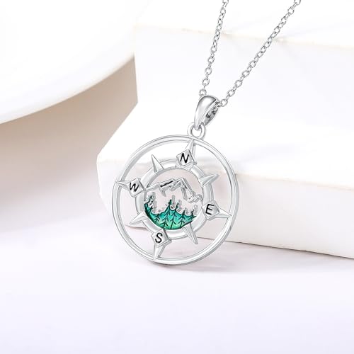 Compass-Necklace-for-Women-Sterling-Silver-Compass-Necklace-Graduation-Friendship-Talisman-Travel-Necklace-Best-Gifts-for-Traveler-Graduation-Gift-Jewelry-for-Her Compass Necklace for Women Sterling Silver Compass Necklace Graduation Friendship Talisman Travel Necklace Best Gifts for Traveler Graduation Gift Jewelry for Her