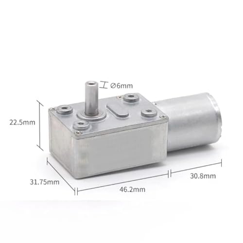 Moteur à engrenage à vis sans fin JGY-370 pour domotique et volet 24V - 3