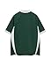 Aelfric Eden Jersey Shirts Women Oversized Mesh V Neck Graphic Tees Y2k Color Block Short Sleeve T Shirt Tops Green M
