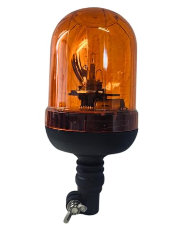 Matel Service Rundumleuchte 12V / 24V H1 flexibler Fuss Rundumkennleuchte Warnleuchte gelb E9